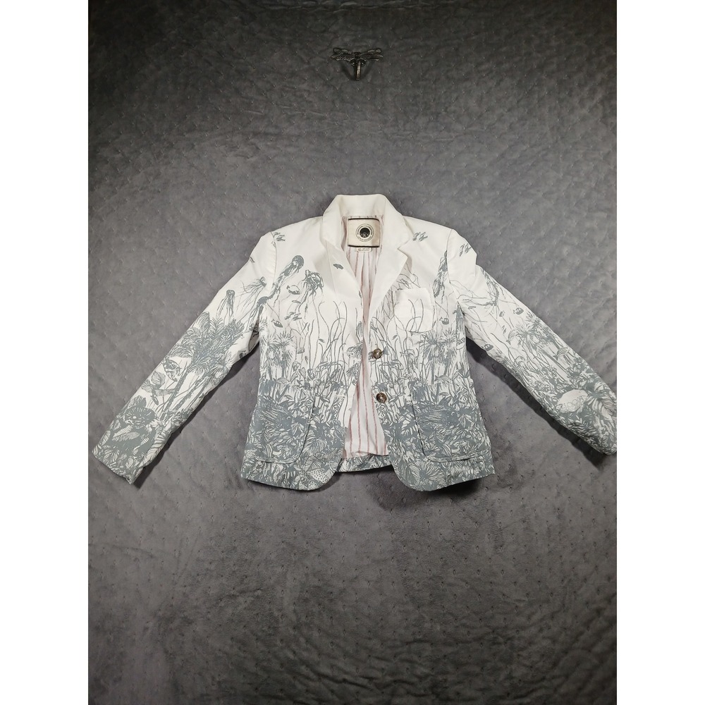 RARE Anthropologie Daughters of the Liberation  Botanical Fish Print Blazer